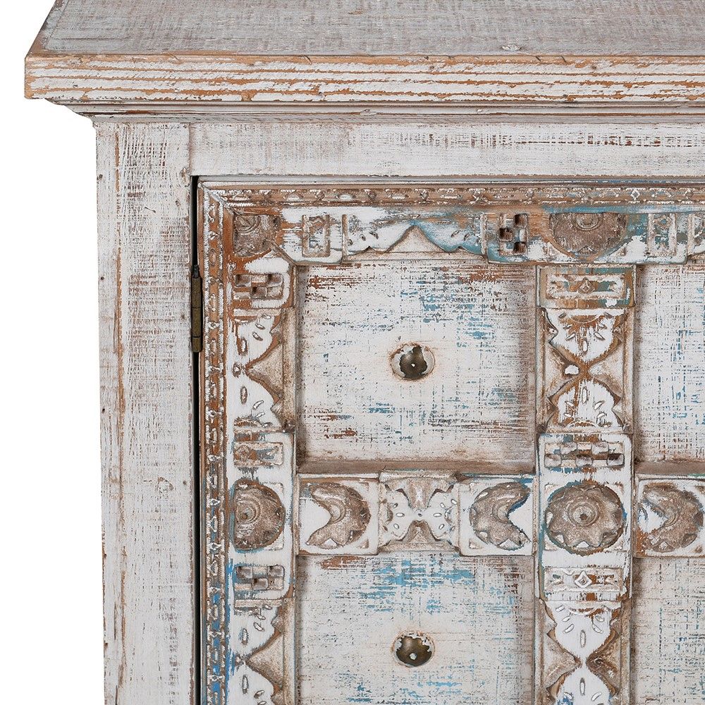light washed-wood cabinet with two doors