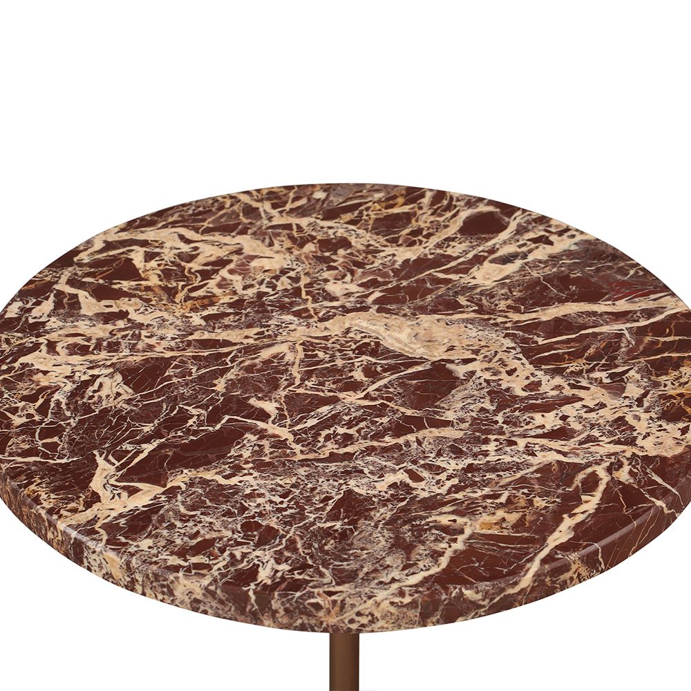 Ethan Side Table - Levante Marble and Antique Bronze - Set of 2