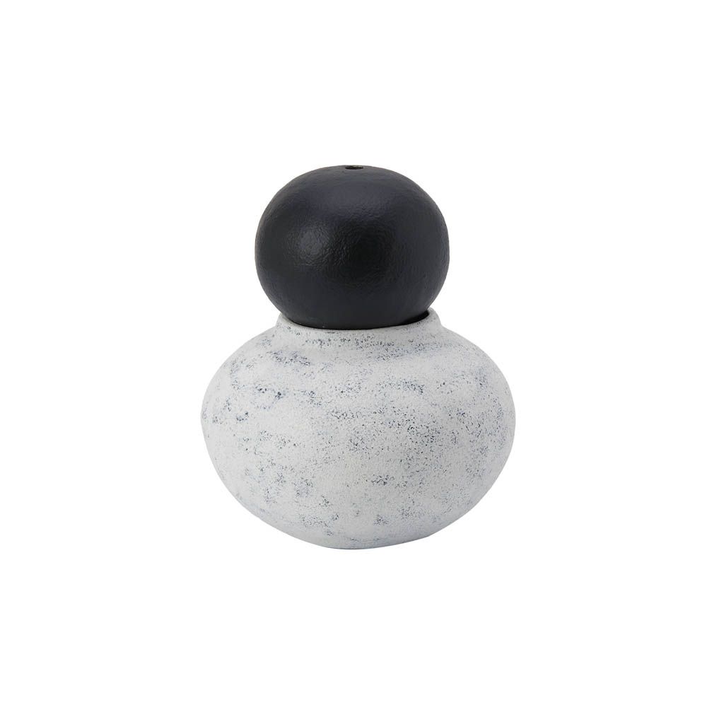 Testa Ceramic Sculpture - White/Black