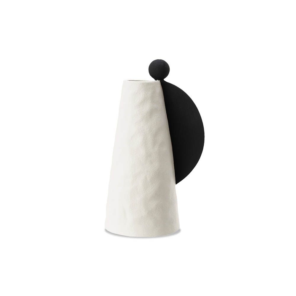 Aionis Ceramic Vase - Black/White