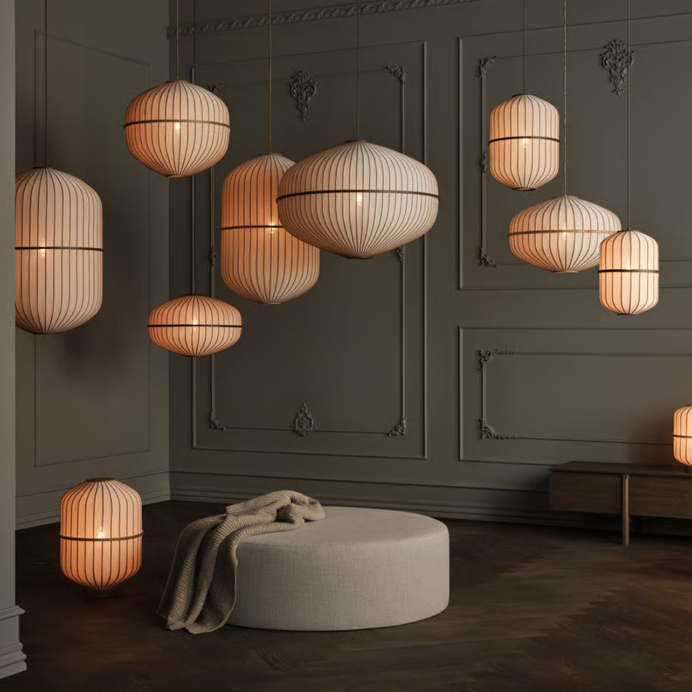Lucén Floor Lamp - Cylinder - Dark Oiled Oak