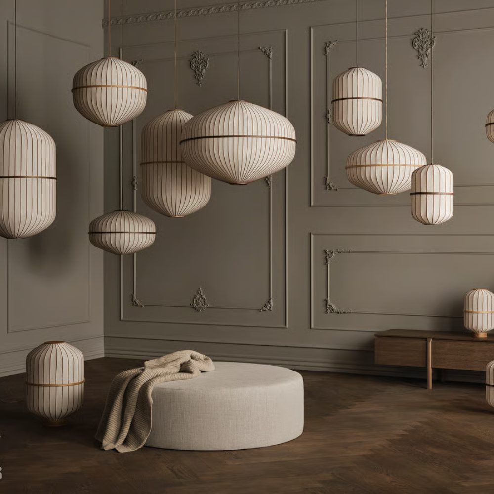 Lucén Floor Lamp - Cylinder - Dark Oiled Oak