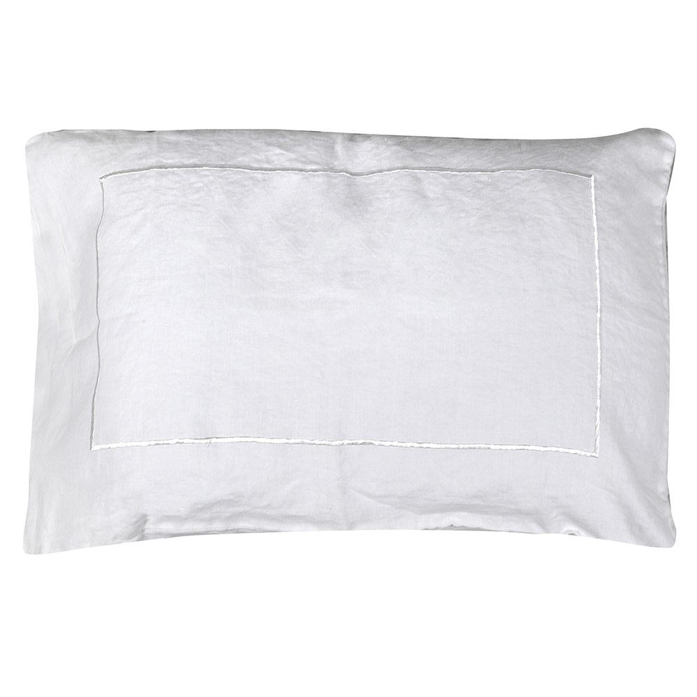 Luxury white linen bedding