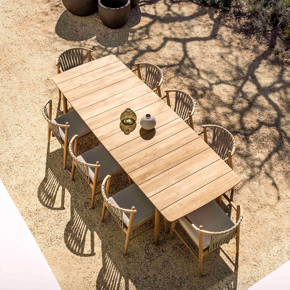 Gorgeous natural dining table with wooden frame