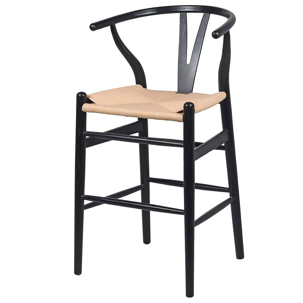 Wishbone counter discount stool black