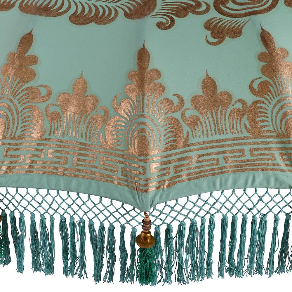 Gorgeous vintage inspired parasol with fringe and tassels