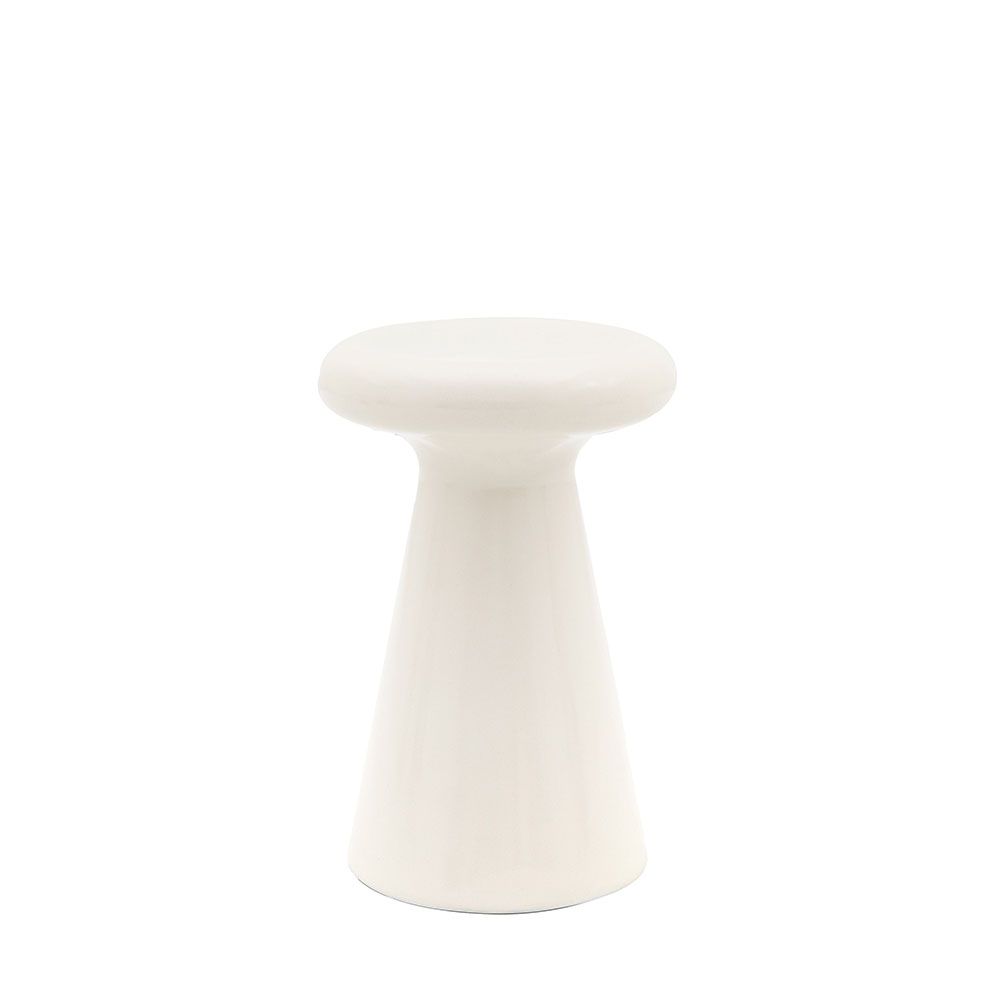 Mushroom-shaped concrete side table
