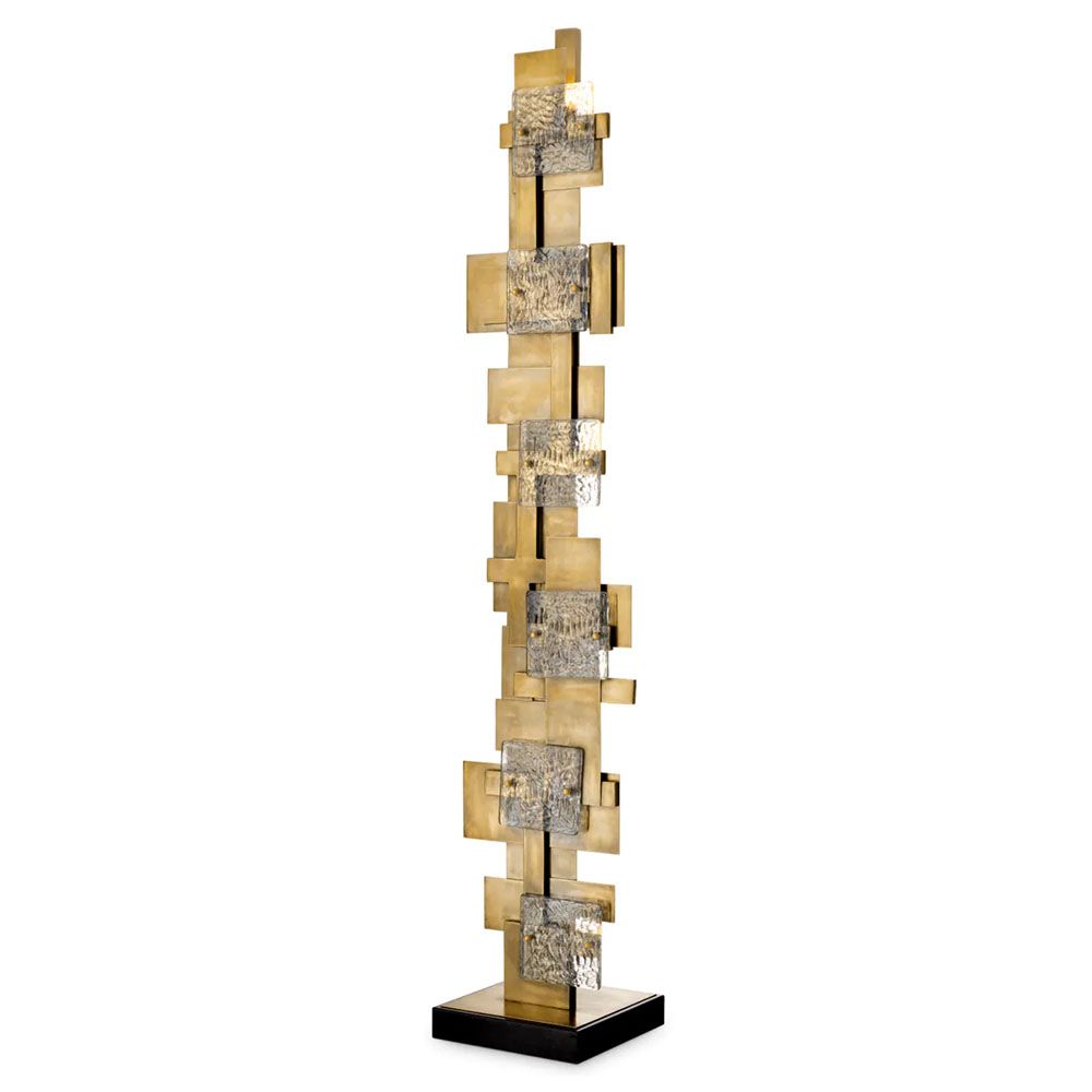 Ornate brass finish floor lamp