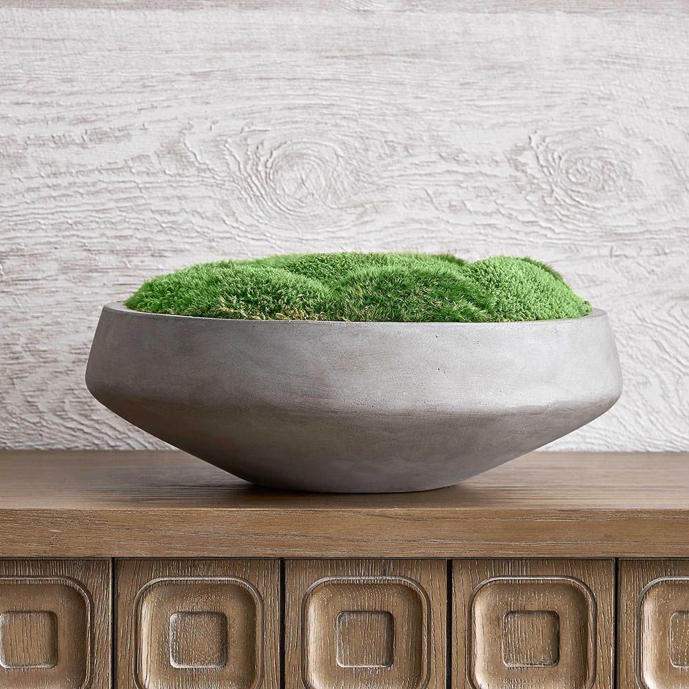  Uttermost Kinsale Green Moss 19 Wide Centerpiece in Natural  Wood Bowl: Home & Kitchen