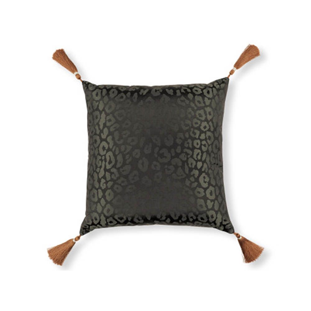 Floral cushion with tassels