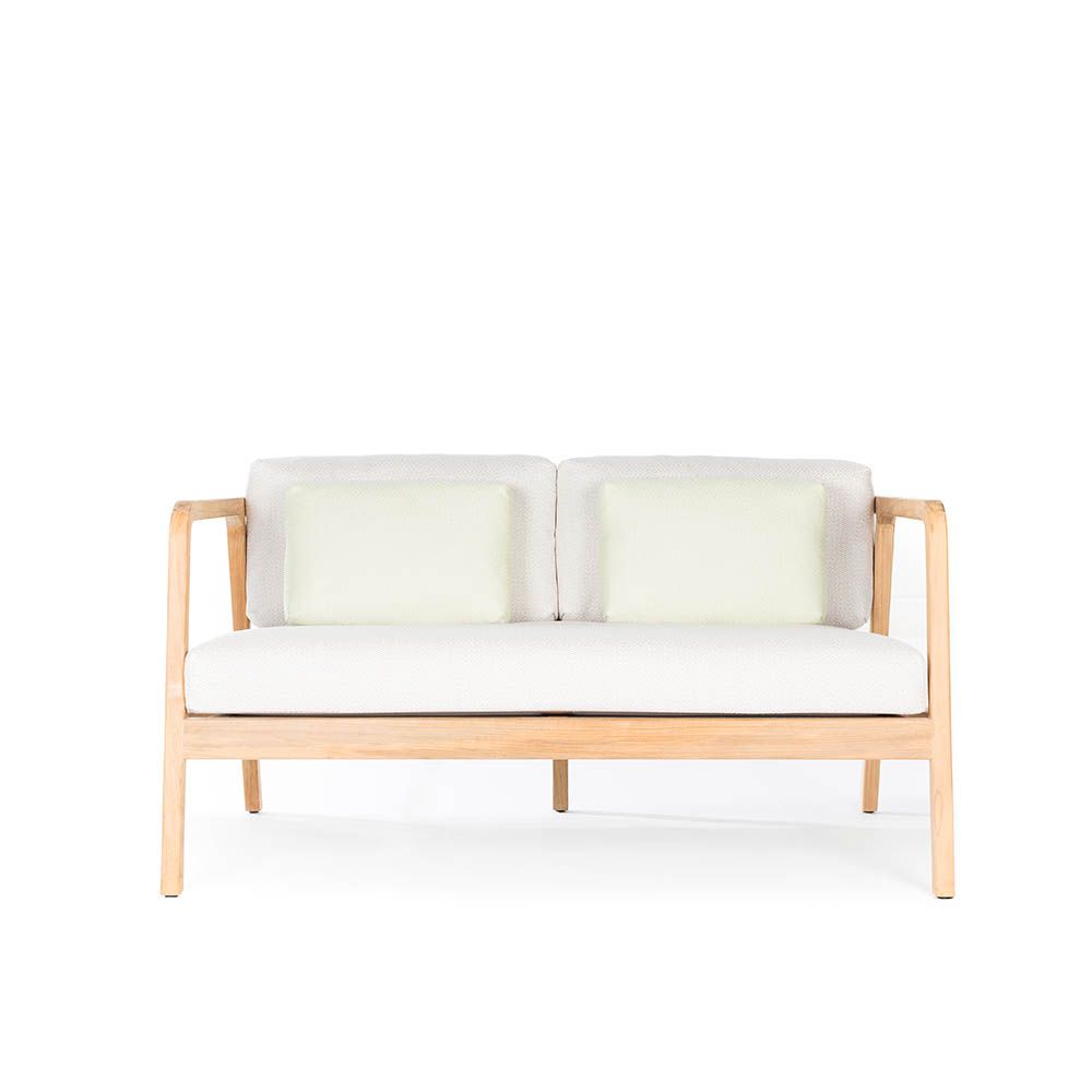 A luxury love seat from Skyline Design with beautiful bespoke cushions