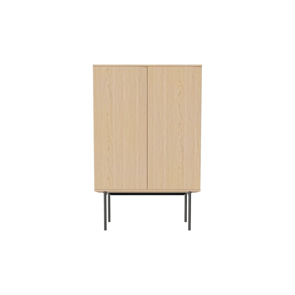 Silent Highboard - White Pigmented Oiled Oak