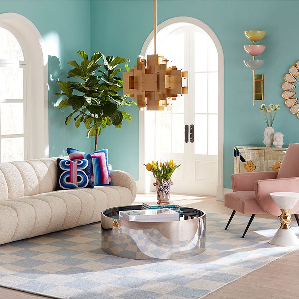 Nickel glass coffee top table