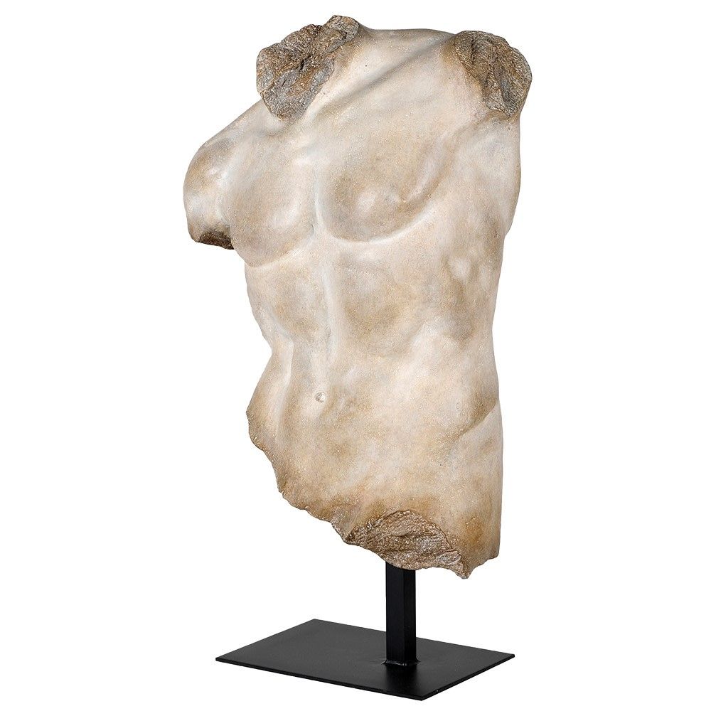 antiqued style torso sculpture