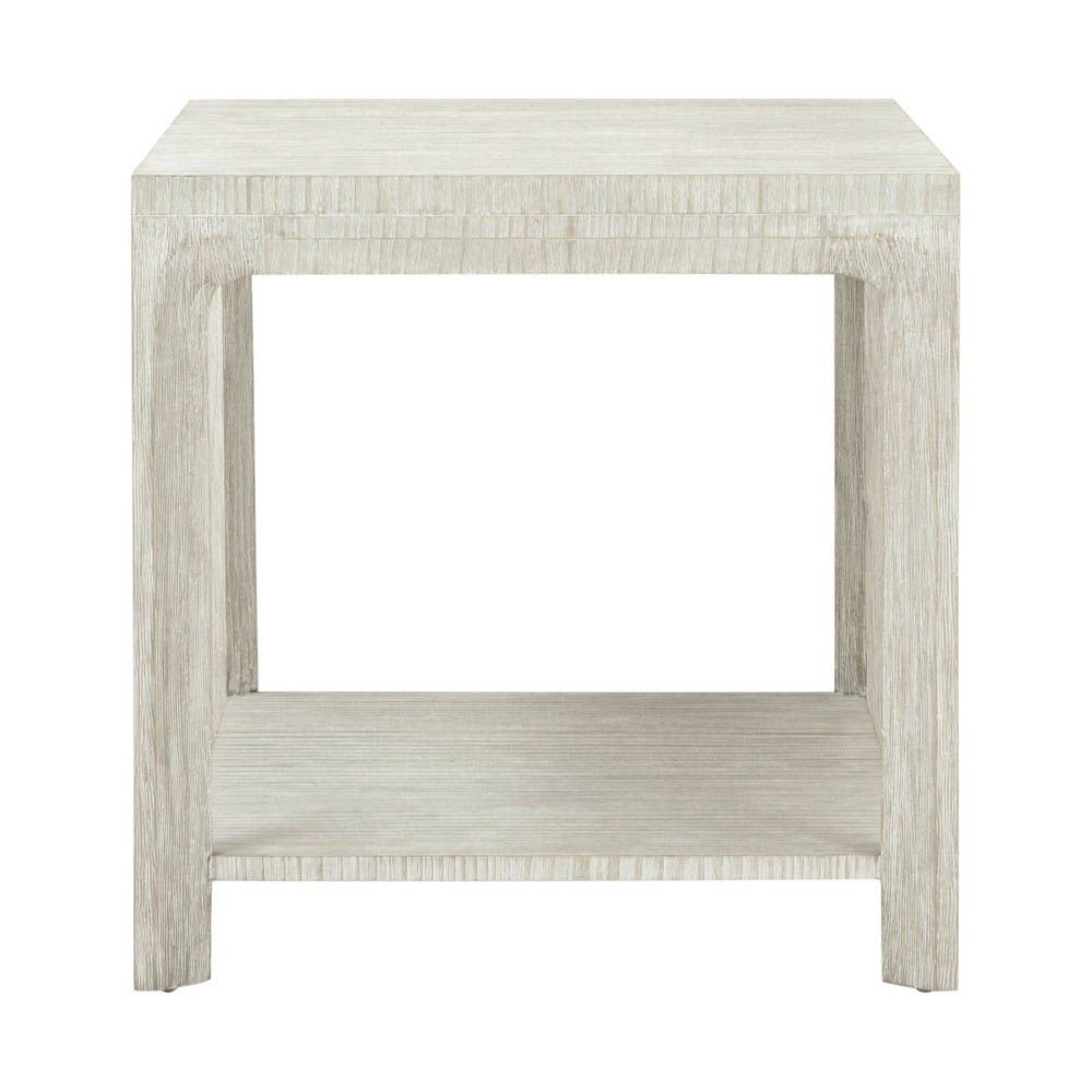 Square wooden ivory side table