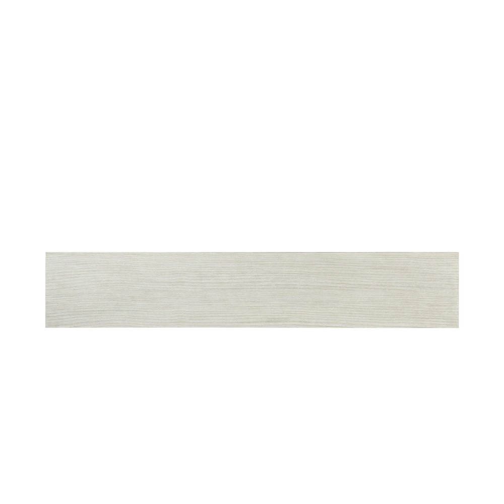 Whitewood console table with two pedestal design