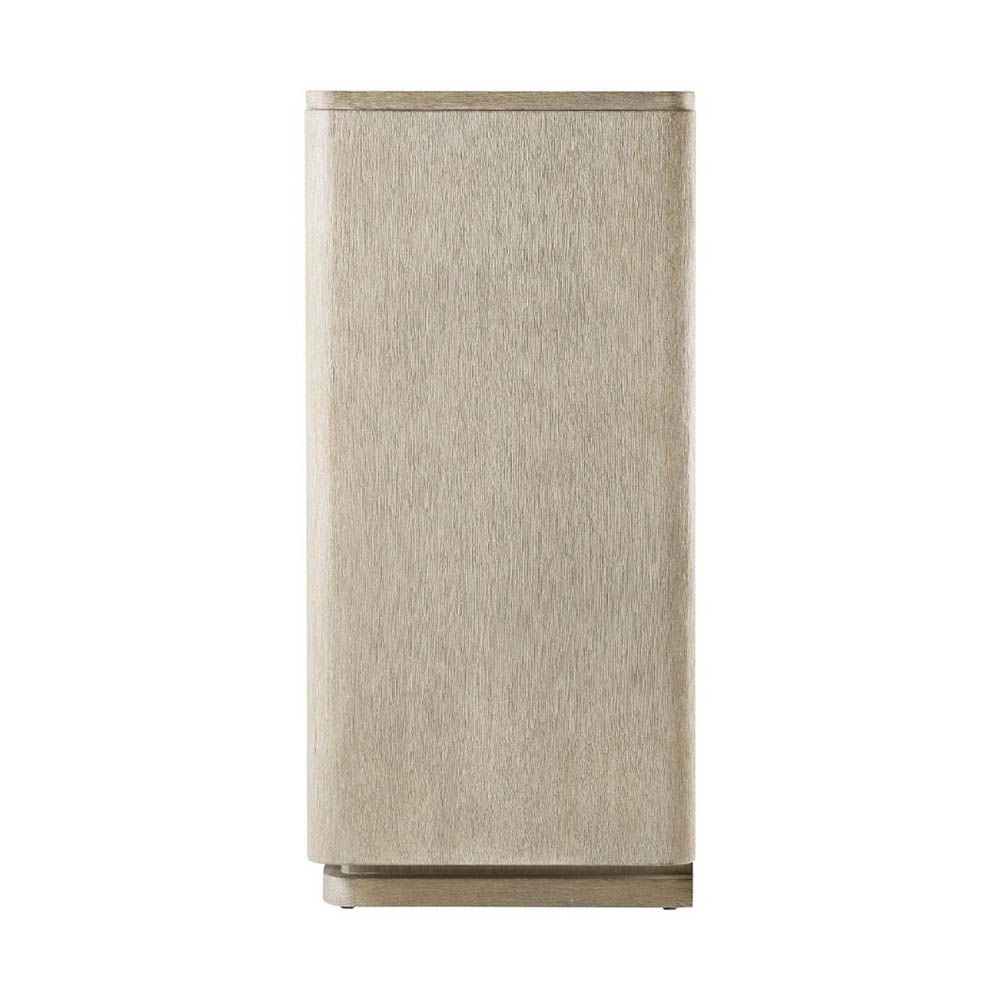 5 drawer chest of drawers in light brown finish