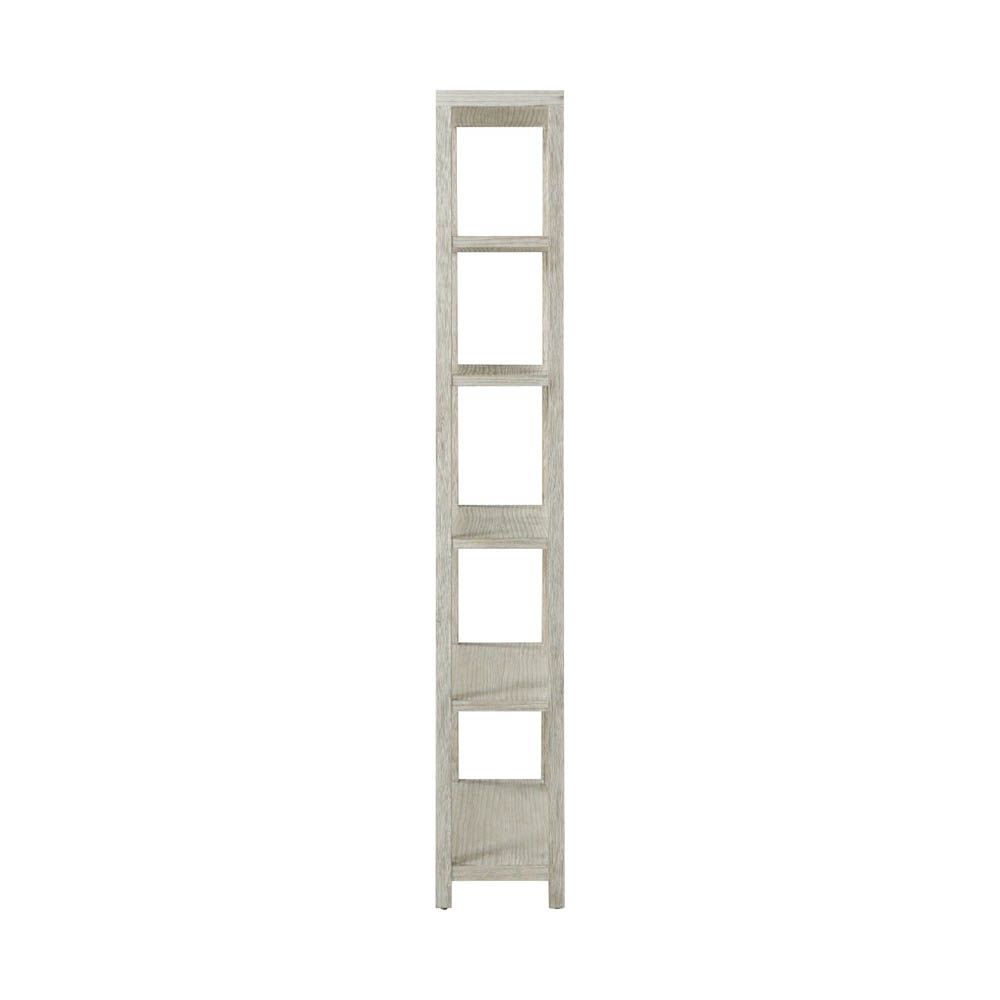 Storage shelving unit in sea salt white washed wood finish