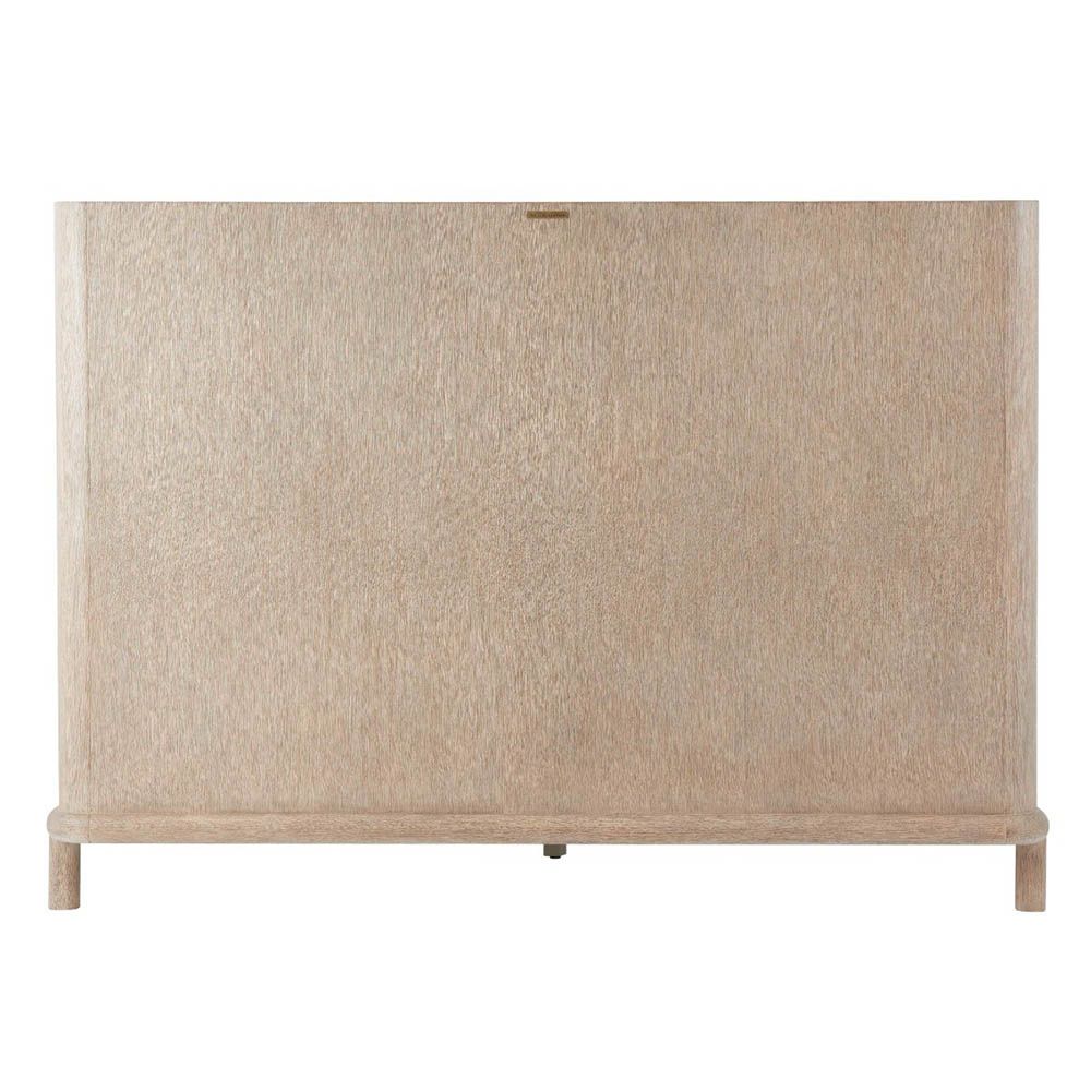 Upholstered platform bed with veneered headboard