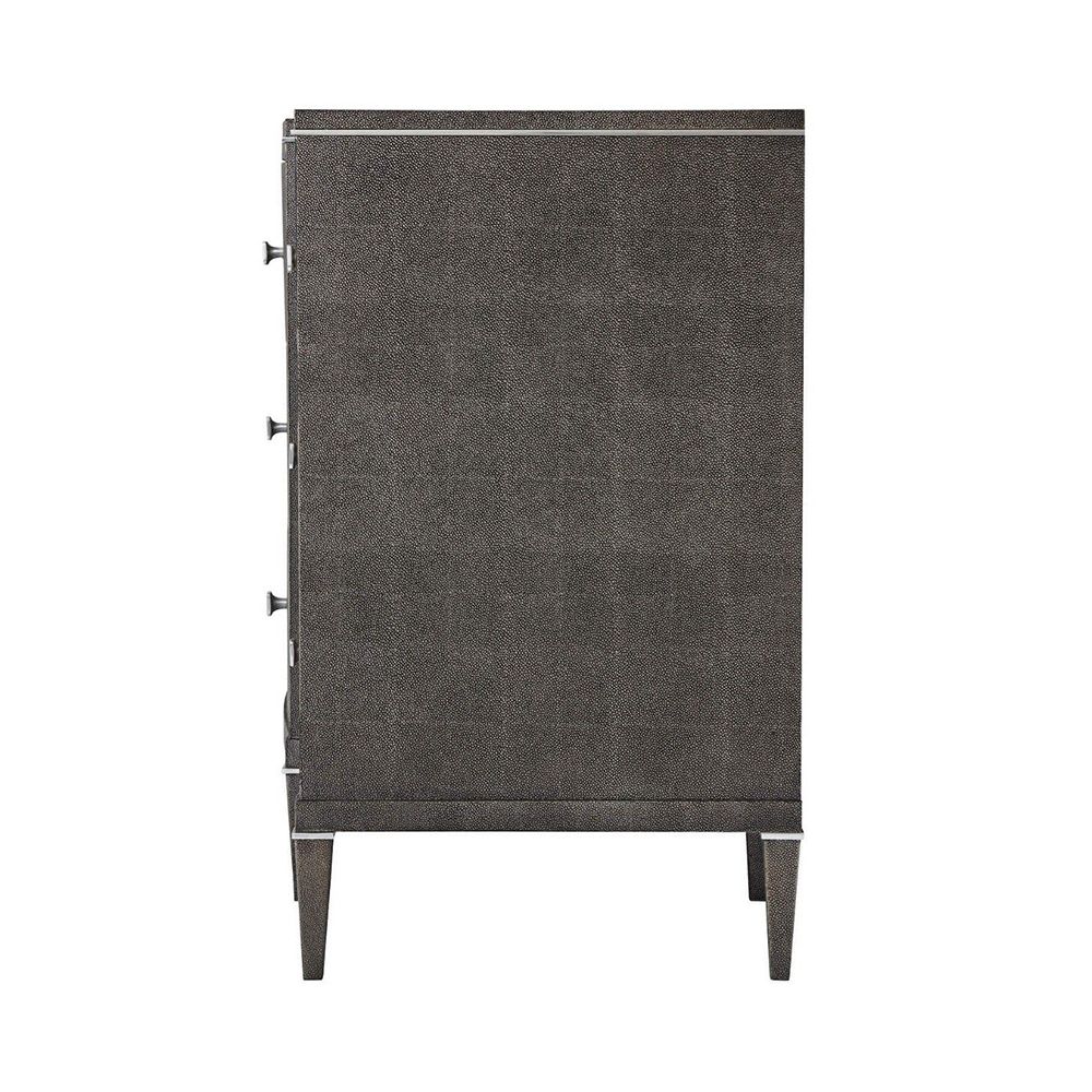 Statement dresser with nine drawers finished in stylish shagreen leather