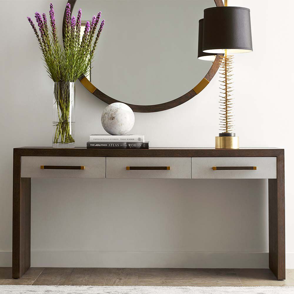 Contemporary console clearance table with drawers