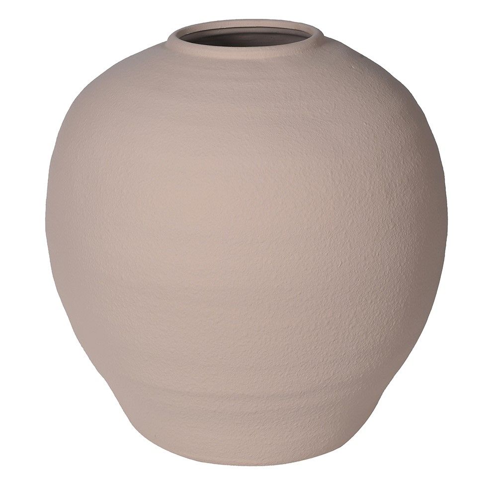 Bulbous terracotta vase