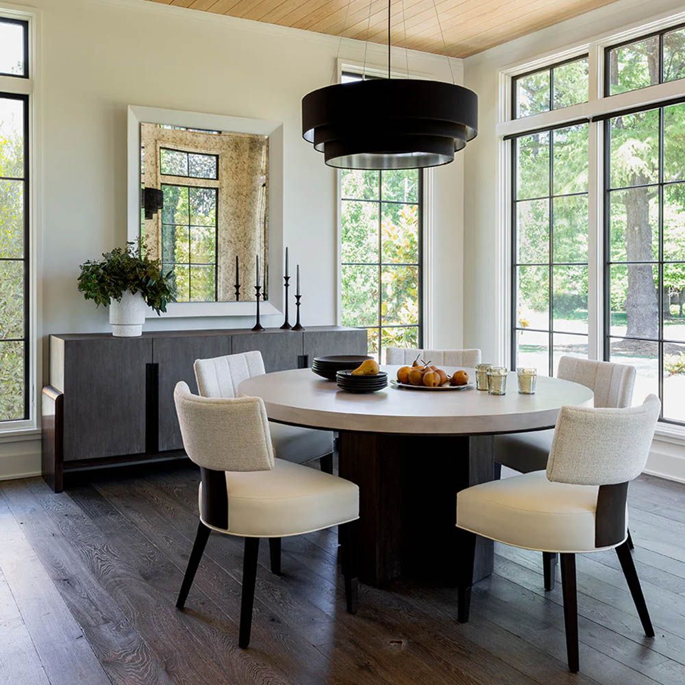 Cream round kitchen table sale