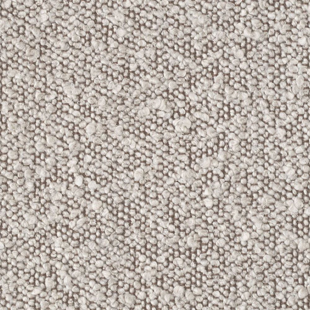 Mid-Century Modern style chair featuring a soft-touch Bouclé grey upholster