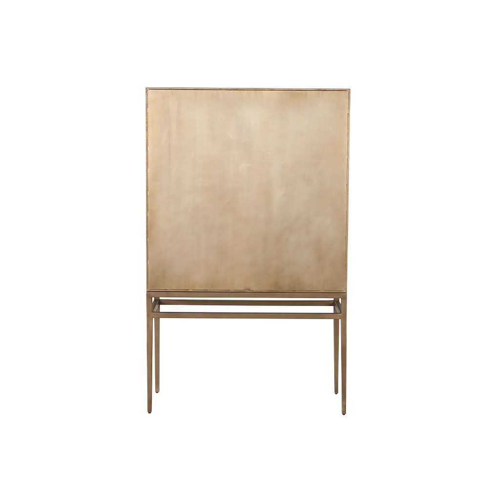 Dazzling drinks cabinet with sunburst style aged brass finish