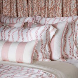 Pink silk pillow top