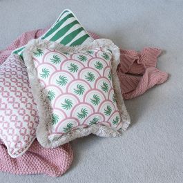 Pink patterned cushions top