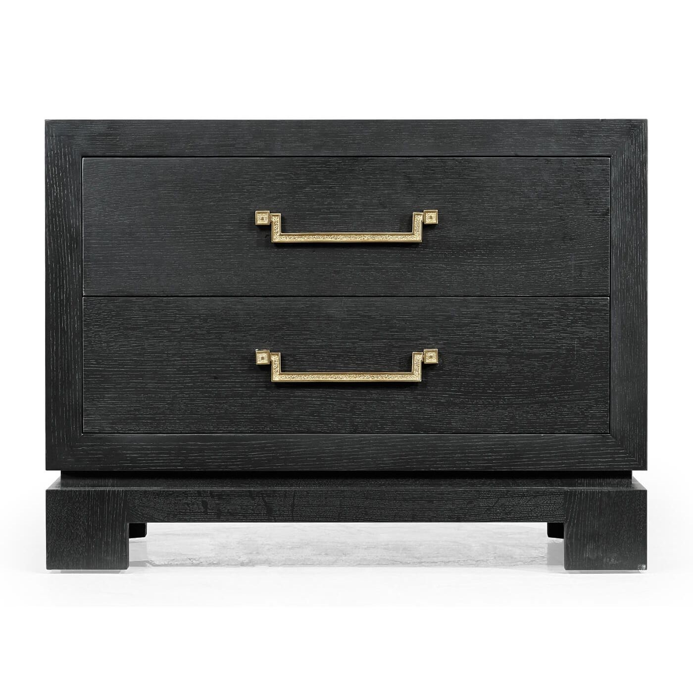 Ebonised Oak Bedside Cabinet
