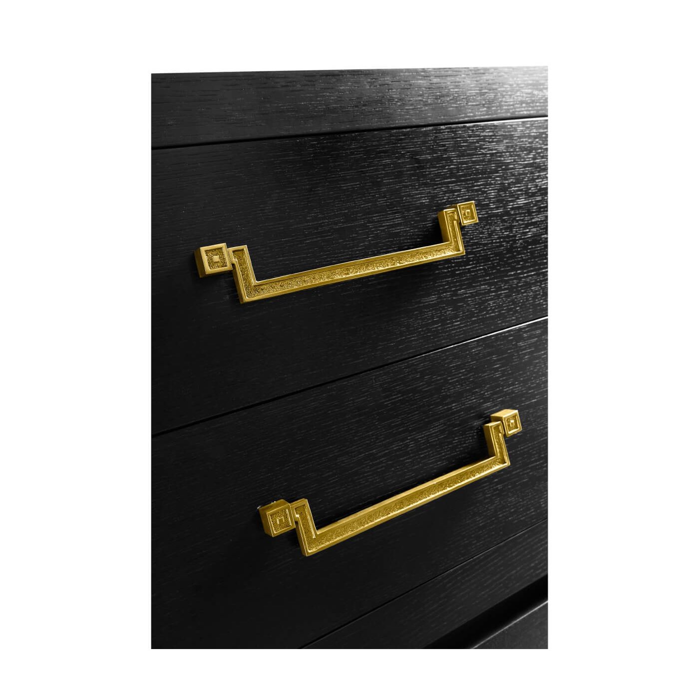 Ebonised Oak Bedside Cabinet
