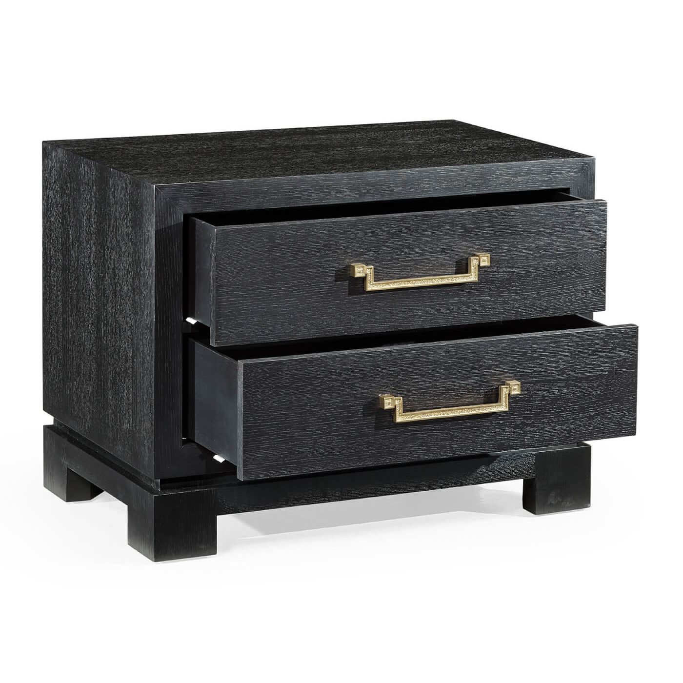 Ebonised Oak Bedside Cabinet