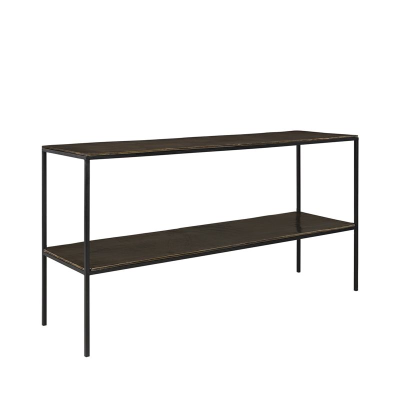 Minimalist vintage brass console table 