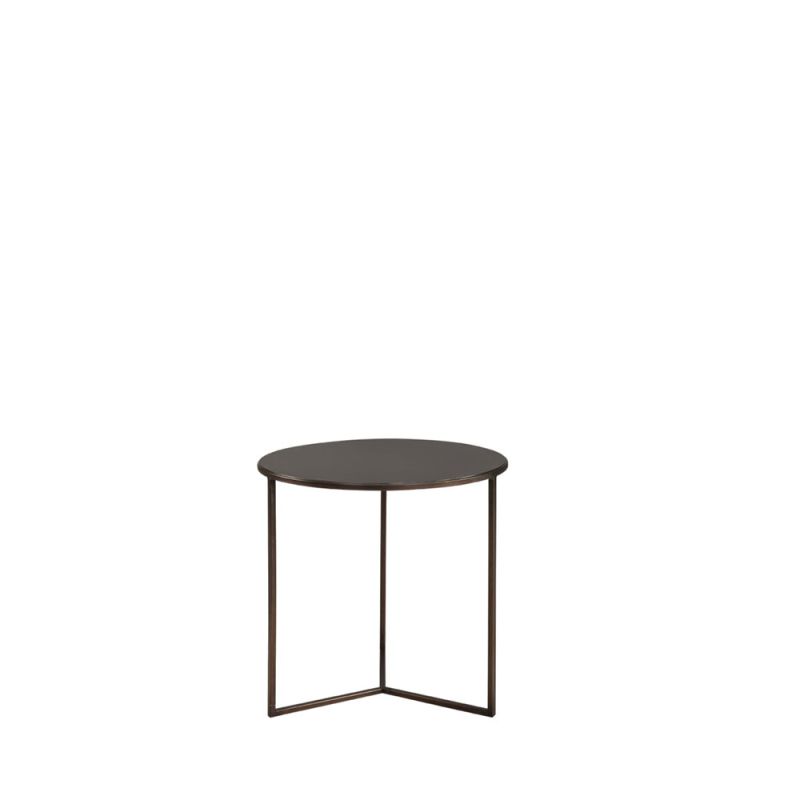 Small simple round coffee table with minimal table legs
