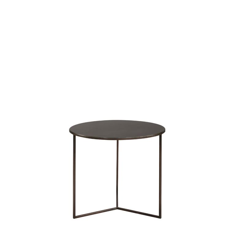 Medium simple round coffee table with minimal table legs