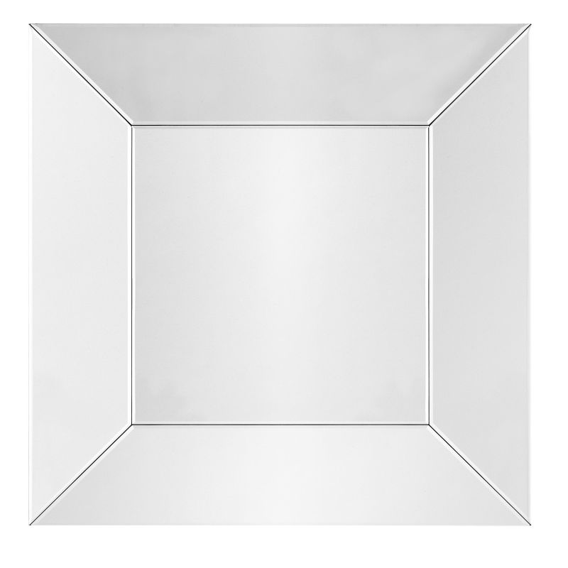 Designer silver square mirror