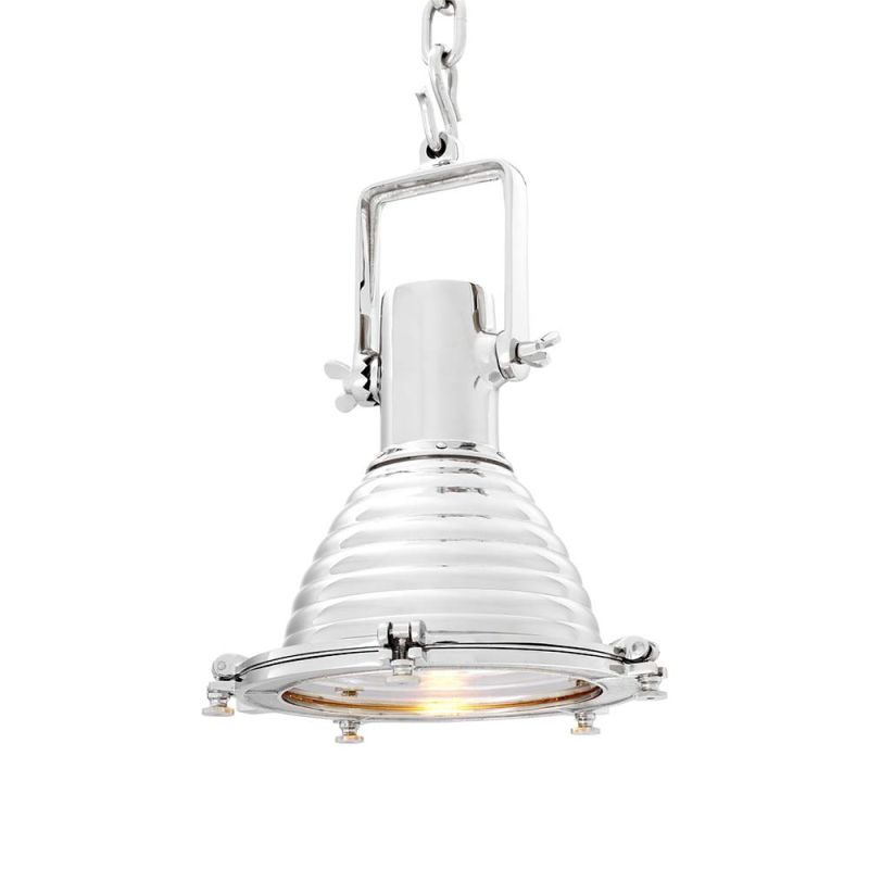 Vintage style pendant with nickel finish 