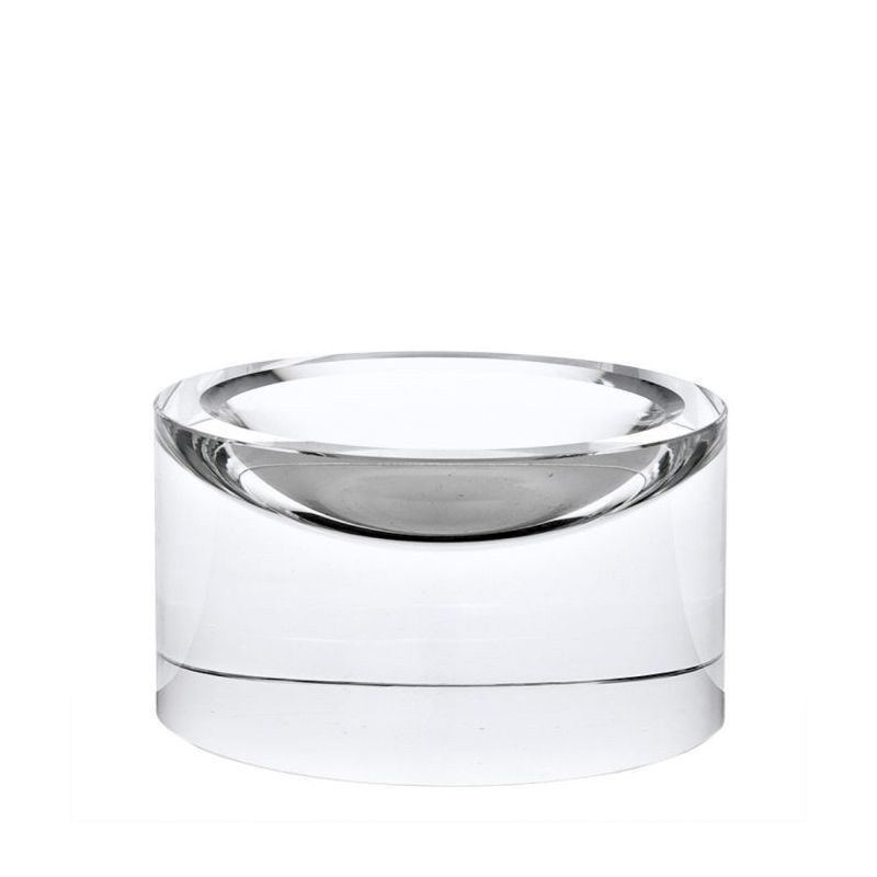 Clear dipped glass bowl