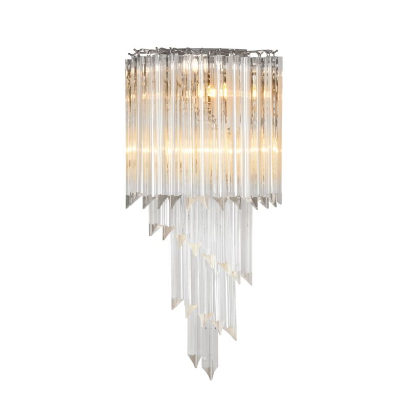 Luxury hanging, layered cut glass detailed wall lamp