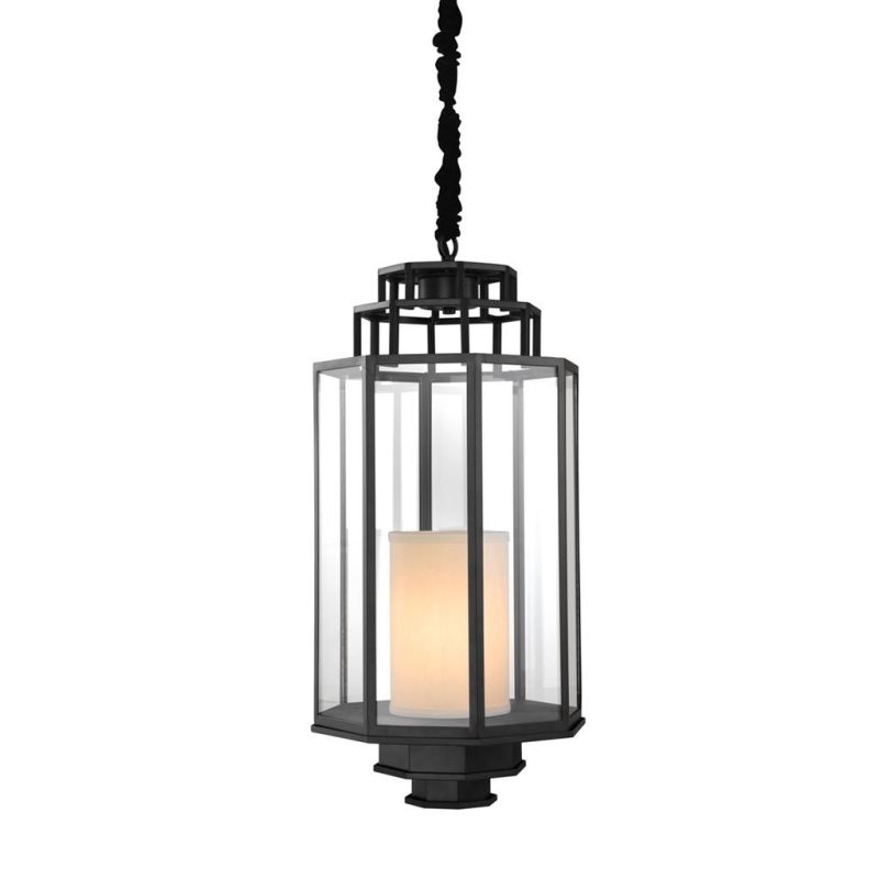 Modern Moroccan style black lantern chandelier