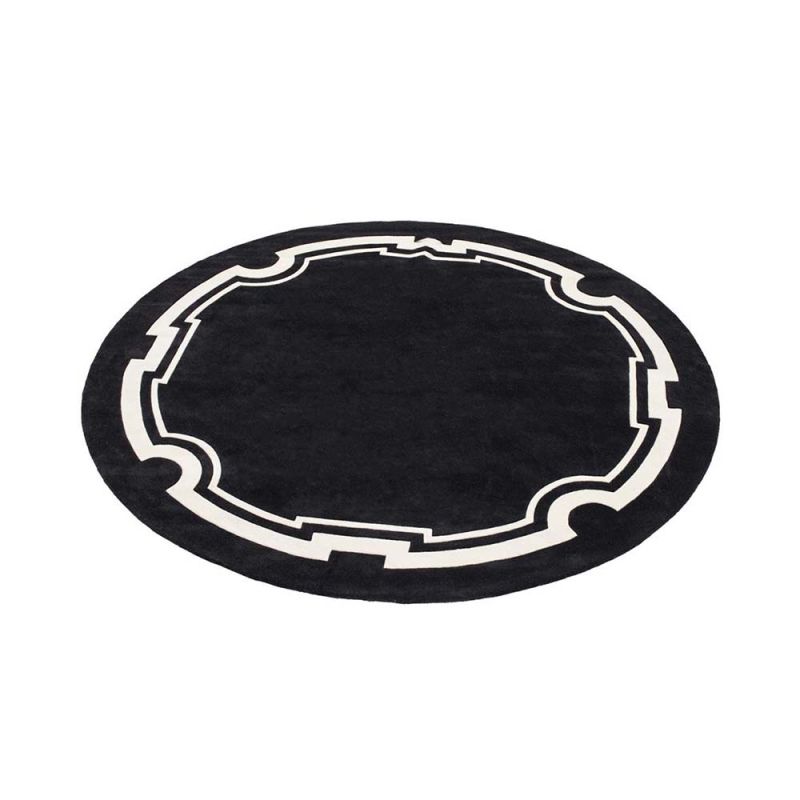 Geometric and monochromatic, art deco rug