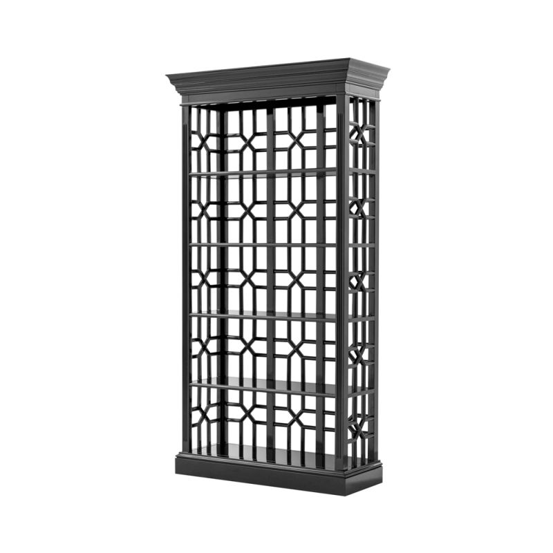 black oriental-inspired cabinet