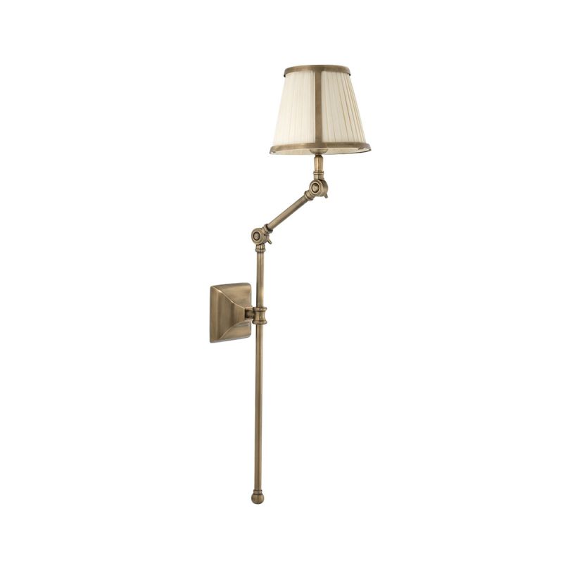 Elegant wall lamp with graceful stem and choice of black or cream lampshade