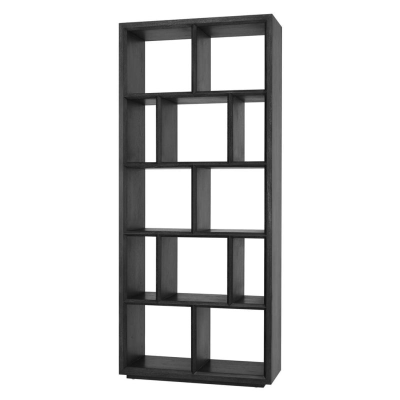 tall charcoal display bookcase 