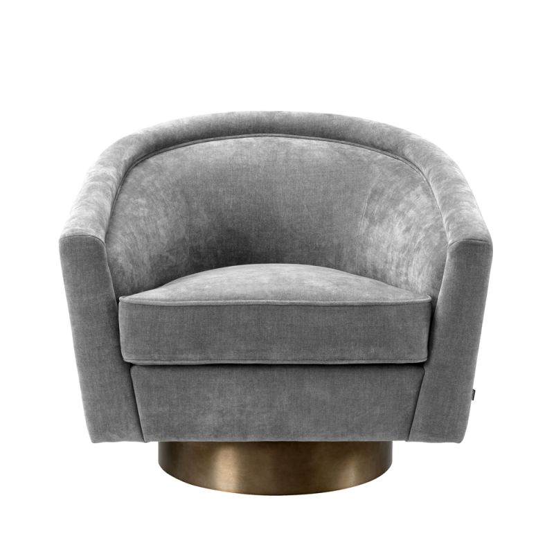 Grey Eichholtz Catene Swivel Chair | Eichholtz | Sweetpea & Willow