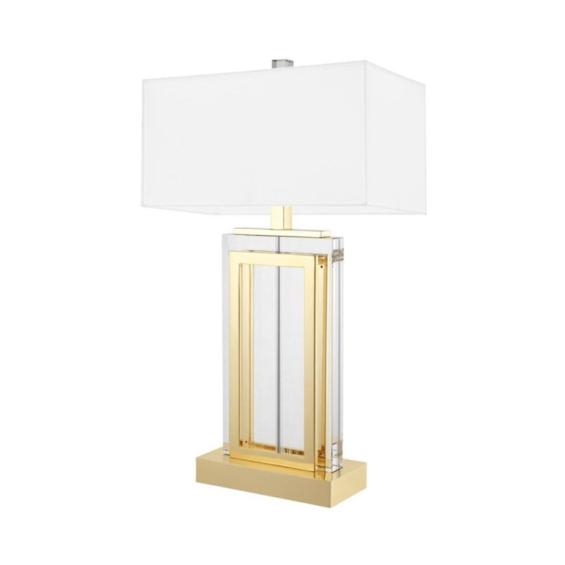 Arlington Table Lamp - Gold - White Shade