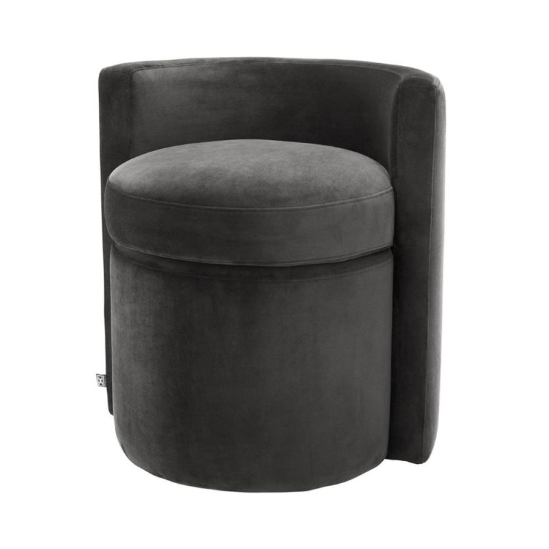 Eichholtz Arcadia Stool - Dark Grey