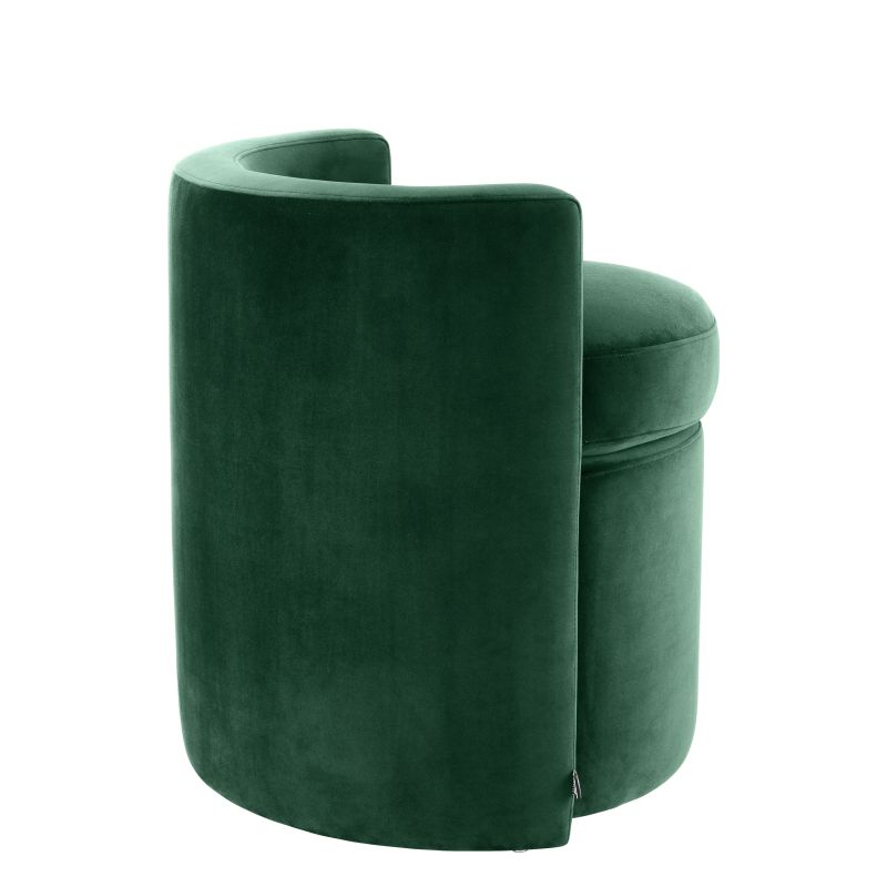 Dark Green Designer Velvet Stool Sweetpea & Willow